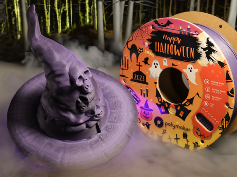Filament Halloween PLA de Polymaker en Ghastly Purple